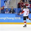 GANGNEUNG, SOUTH KOREA - FEBRUARY 22: Canada's Meghan Agosta #2 celebrates after scoring a shoot-out goal against USA's Maddie Rooney #35 (not shown) during gold medal game action at the PyeongChang 2018 Olympic Winter Games. (Photo by Andre Ringuette/HHOF-IIHF Images)

